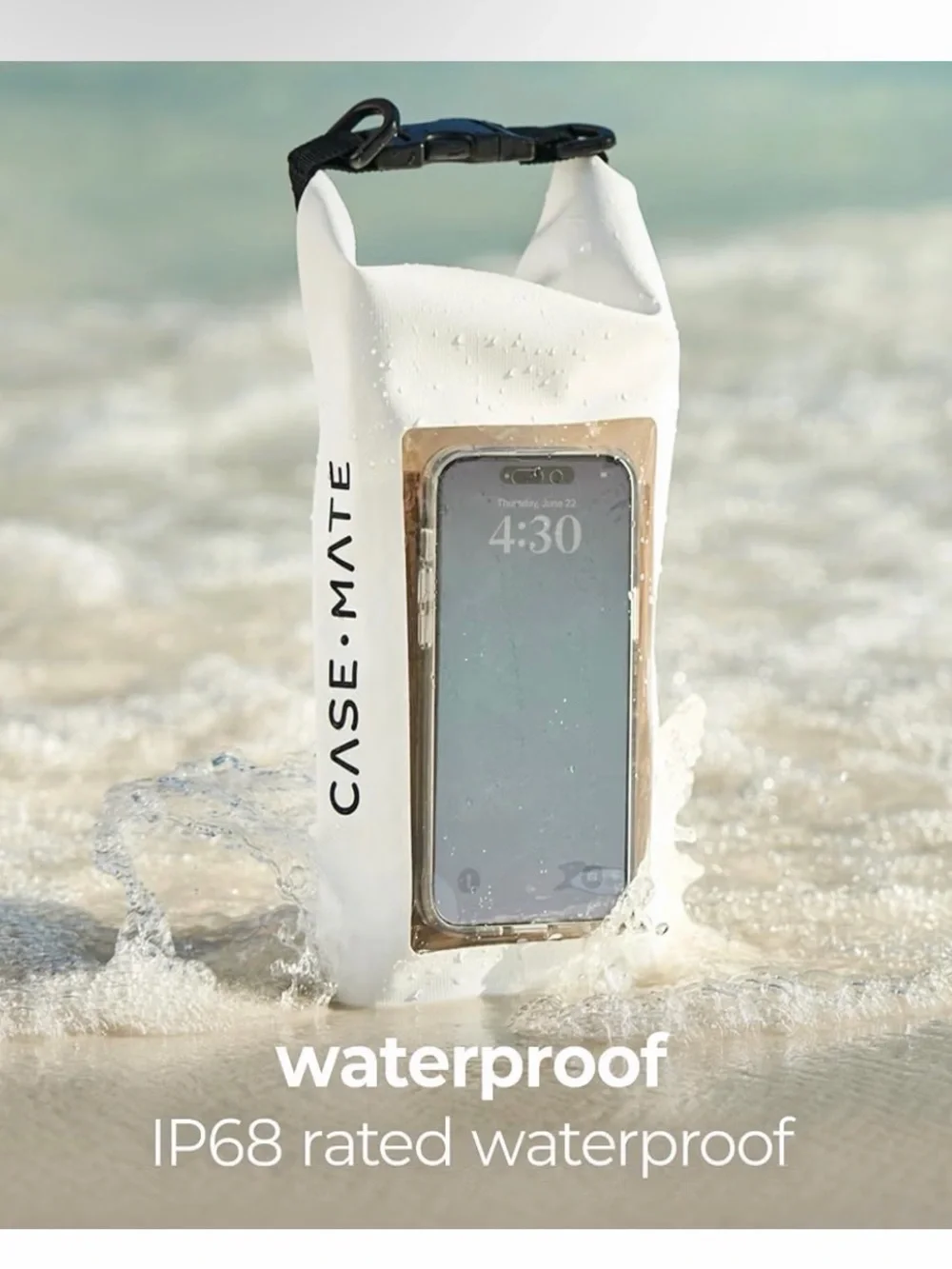 Case-Mate Mini IP68 Waterproof Bucket Bag (2L) Clear Window Roll Up Swimming